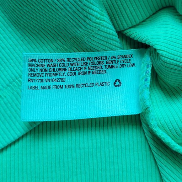 Universal Thread Cropped Tank Top Ribbed Green Womens Size Small - Picture 3 of 7
